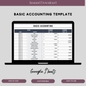 Basic Accounting Template for Google Sheets, Editable Financial Tracker, Digital Download for Small Businesses - TekbuDigital